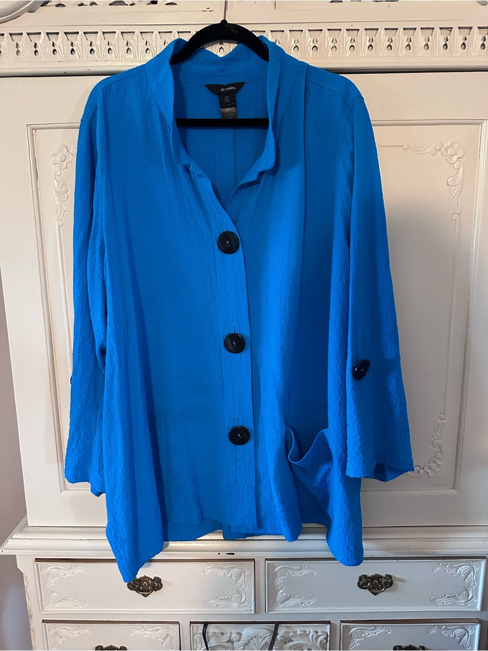Ali Miles Tunic Patriotic Blue Light Jacket